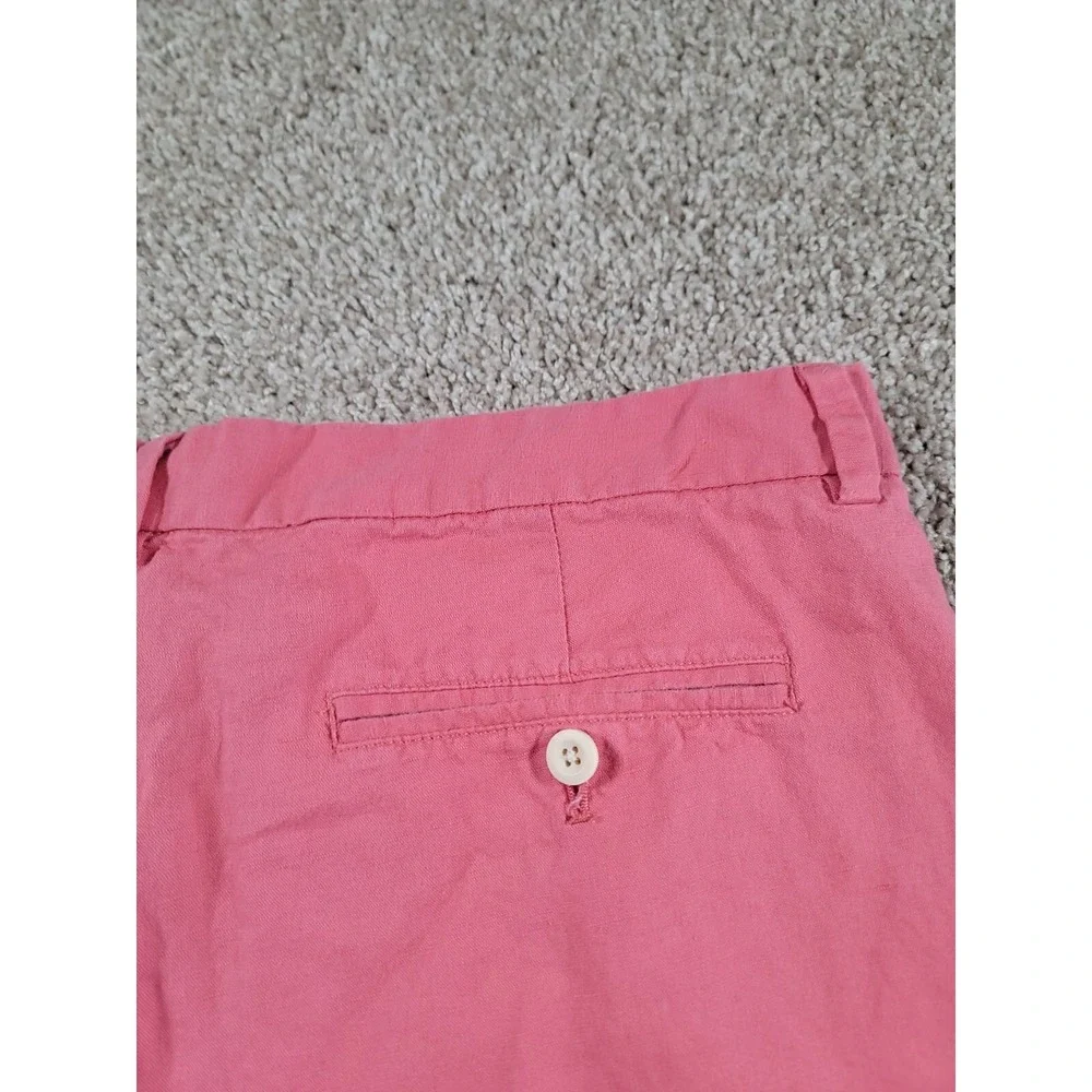 Vineyard Vines Breaker Shorts Men's 36x9 Pink Cotton Linen 4 Pocket Chino Preppy